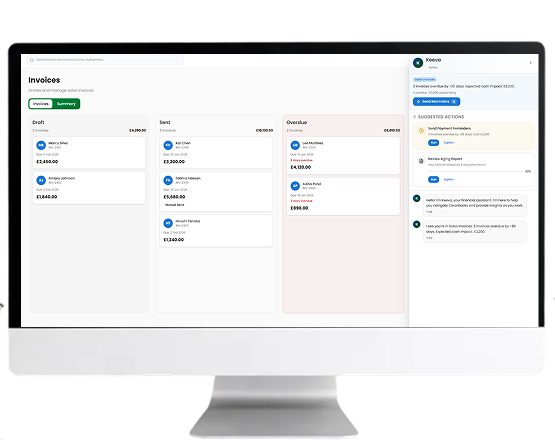 CleanBooks workspace with Keeva assistant